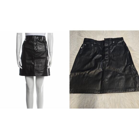 Helmut Lang Dresses & Skirts - Helmut Lang Patent Leather Five-Pocket Skirt Black Size 2